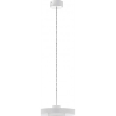 Hanging lamp Eglo Alpicella 22.5W 3000K Warm light. Cylindrical Shape Ø 40 cm. Living room and dining room. Modern, sophisticated and design Style. Steel and plastic. Gray and satin Color