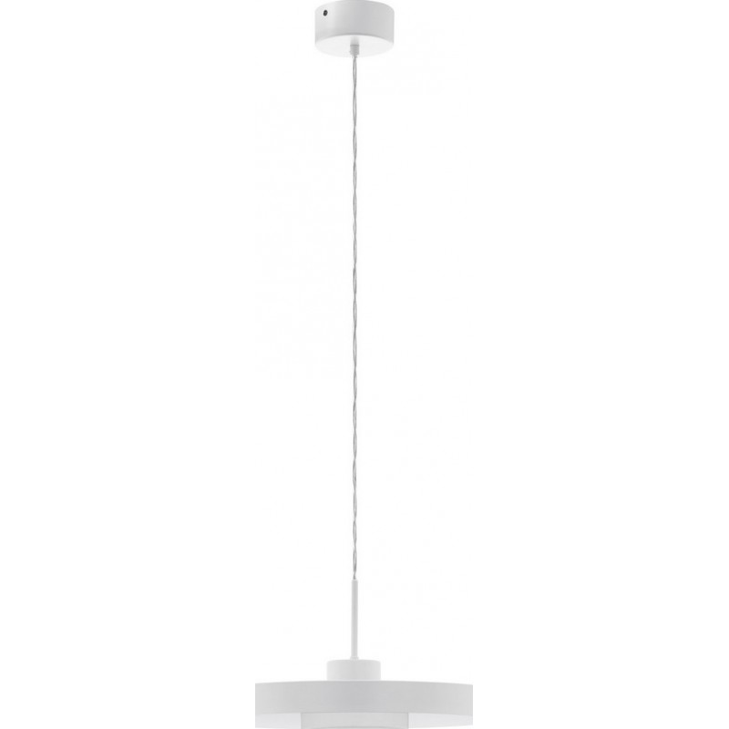 Hanging lamp Eglo Alpicella 22.5W 3000K Warm light. Cylindrical Shape Ø 40 cm. Living room and dining room. Modern, sophisticated and design Style. Steel and plastic. Gray and satin Color