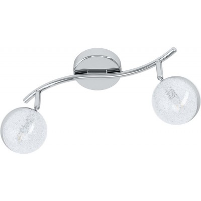 Indoor spotlight Eglo Salto 3 6W Extended Shape 37×20 cm. Living room, dining room and bedroom. Design Style. Steel and plastic. White, plated chrome and silver Color