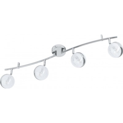 Deckenlampe Eglo Salto 3 12W 83×21 cm. Stahl und plastik. Weiß, überzogenes chrom und silber Farbe