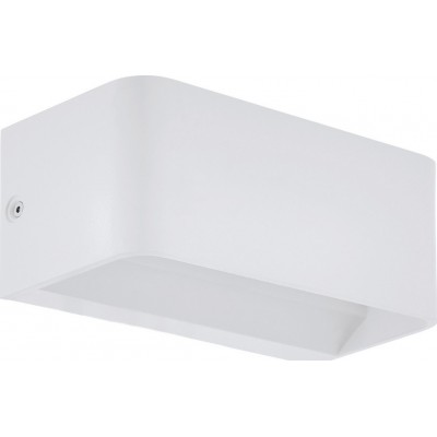 Aplique de pared interior Eglo Sania 4 10W 3000K Luz cálida. Forma Alargada 20×8 cm. Baño, oficina y zona de trabajo. Estilo moderno y diseño. Aluminio. Color blanco