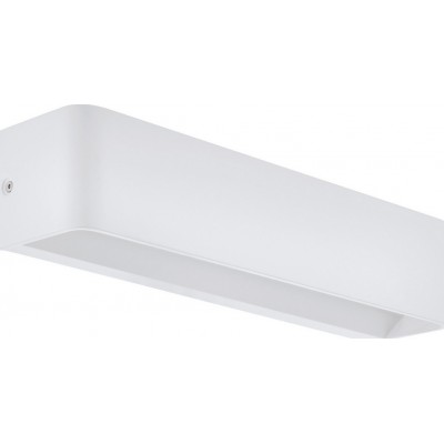 55,95 € Free Shipping | Indoor wall light Eglo Sania 4 12W 3000K Warm light. Extended Shape 37×8 cm. Bathroom, office and work zone. Modern and design Style. Aluminum. White Color
