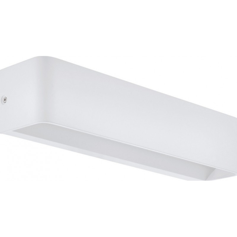 66,95 € Free Shipping | Indoor wall light Eglo Sania 4 12W 3000K Warm light. Extended Shape 37×8 cm. Bathroom, office and work zone. Modern and design Style. Aluminum. White Color