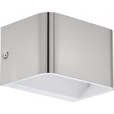 48,95 € Free Shipping | Indoor wall light Eglo Sania 4 6W 3000K Warm light. Cubic Shape 13×8 cm. Bathroom, office and work zone. Modern and design Style. Aluminum. Nickel and matt nickel Color