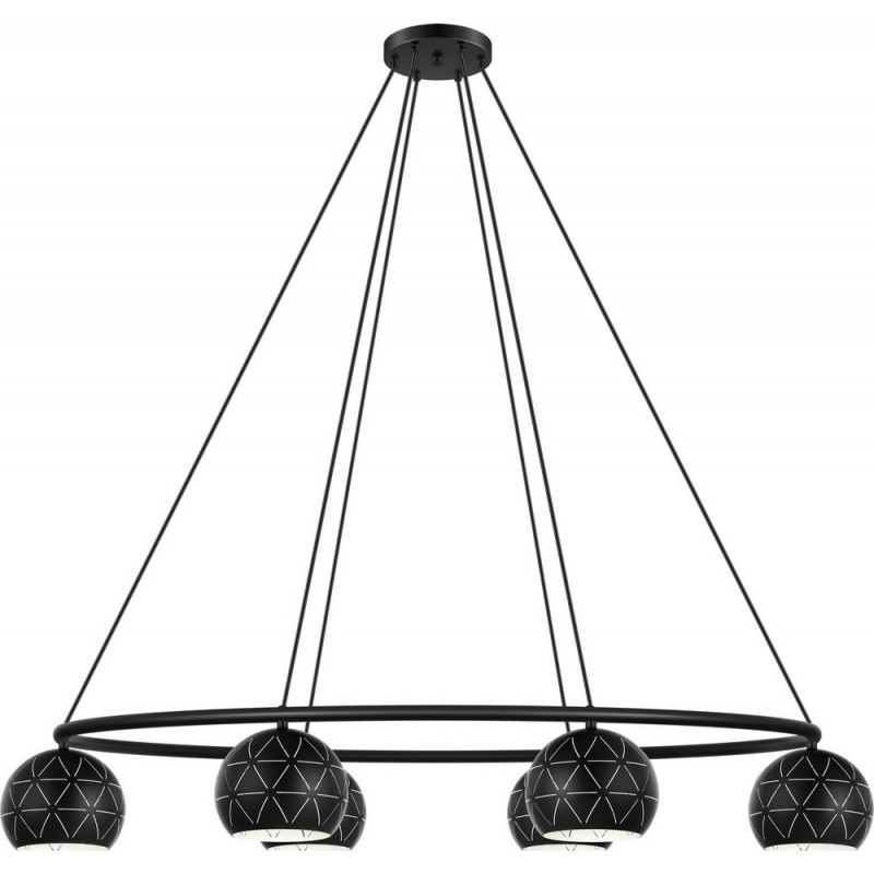 271,95 € Spedizione Gratuita | Lampada a sospensione Eglo Cantallops 240W Forma Piramidale 115×110 cm. Soggiorno e sala da pranzo. Stile moderno, sofisticato e design. Acciaio. Colore nero