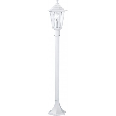 46,95 € Kostenloser Versand | Strassenlicht Eglo Laterna 5 60W Ø 19 cm. Aluminium und glas. Weiß Farbe