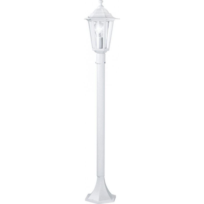 46,95 € Free Shipping | Streetlight Eglo Laterna 5 60W Ø 19 cm. Aluminum and glass. White Color