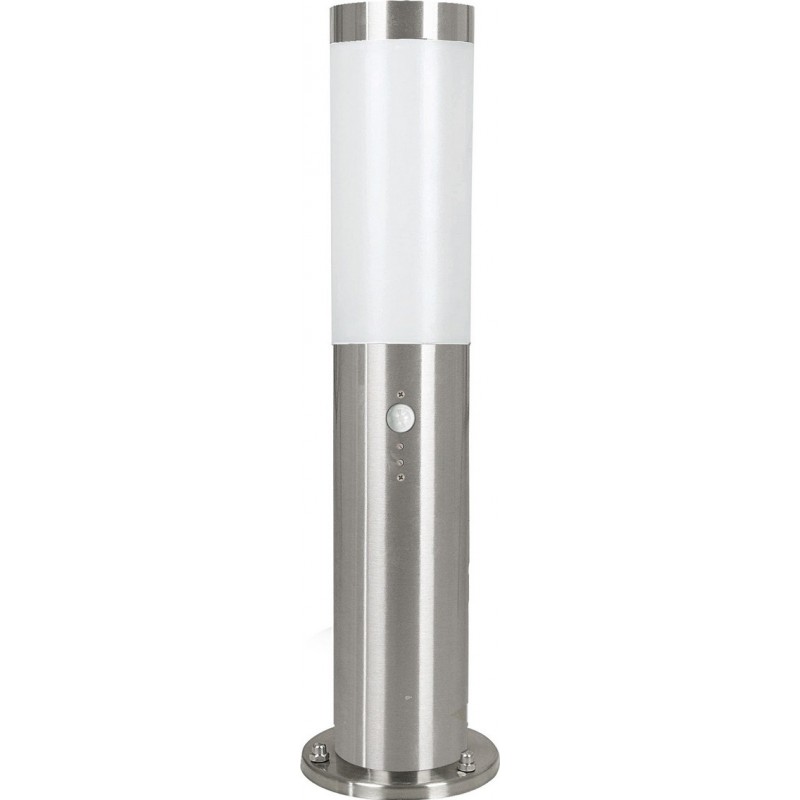 43,95 € Free Shipping | Streetlight Eglo Helsinki 12W Cylindrical Shape Ø 7 cm. Floor lamp Terrace, garden and pool. Modern and design Style. Steel, stainless steel and plastic. Stainless steel, white and silver Color