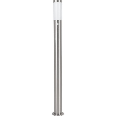 81,95 € Free Shipping | Streetlight Eglo Helsinki 12W Cylindrical Shape Ø 7 cm. Floor lamp Terrace, garden and pool. Modern and design Style. Steel, stainless steel and plastic. Stainless steel, white and silver Color