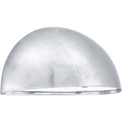Outdoor wall light Eglo Lepus 40W Oval Shape 24×12 cm. Terrace, garden and pool. Modern and design Style. Steel and plastic. White and silver Color