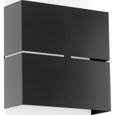 73,95 € Envio grátis | Aplique de parede ao ar livre Eglo Kibea 5W 3000K Luz quente. 26×15 cm. Aço e aço galvanizado. Cor antracite, branco e preto