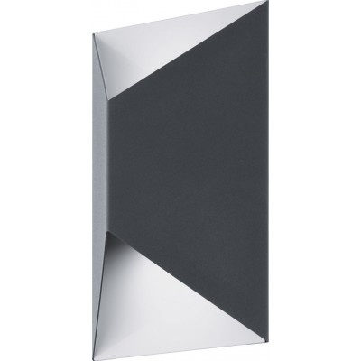 65,95 € Free Shipping | Outdoor wall light Eglo Predazzo 5W 3000K Warm light. Cubic Shape 21×14 cm. Terrace, garden and pool. Modern and design Style. Steel and galvanized steel. Anthracite, white and black Color