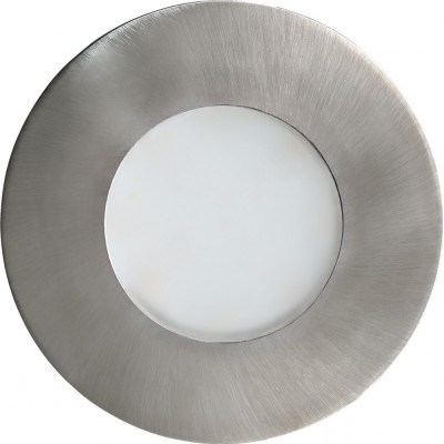 In-Ground lighting Eglo Margo 5W Round Shape Ø 8 cm. Terrace, garden and pool. Modern and design Style. Aluminum, glass and satin glass. Stainless steel, white and silver Color