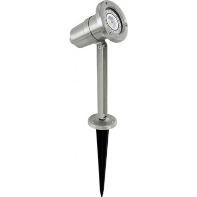Flood and spotlight Eglo Nema 5W 24×11 cm. Stake lamp Steel and stainless steel. Stainless steel and silver Color