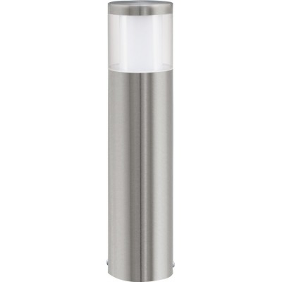 78,95 € Free Shipping | Streetlight Eglo Basalgo 1 4W 3000K Warm light. Cylindrical Shape Ø 10 cm. Floor lamp Terrace, garden and pool. Modern and design Style. Steel, stainless steel and plastic. Stainless steel, white and silver Color