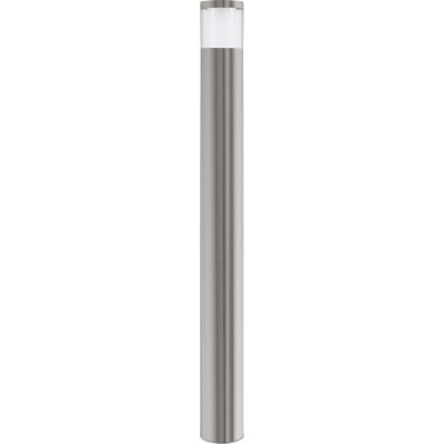106,95 € Free Shipping | Streetlight Eglo Basalgo 1 4W 3000K Warm light. Cylindrical Shape Ø 10 cm. Floor lamp Terrace, garden and pool. Modern and design Style. Steel, stainless steel and plastic. Stainless steel, white and silver Color