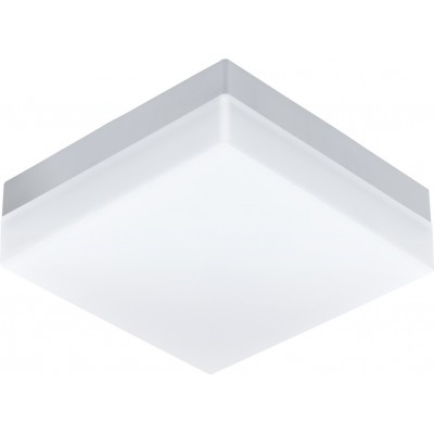 Außenlampe Eglo Sonella 8.5W 3000K Warmes Licht. Quadratische Gestalten 22×22 cm. Wand- und Deckenleuchte Terrasse, garten und schwimmbad. Modern und design Stil. Plastik. Weiß Farbe