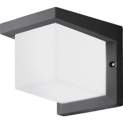 Außenwandleuchte Eglo Desella 1 10W 3000K Warmes Licht. 16×16 cm. Aluminium und plastik. Anthrazit, weiß und schwarz Farbe