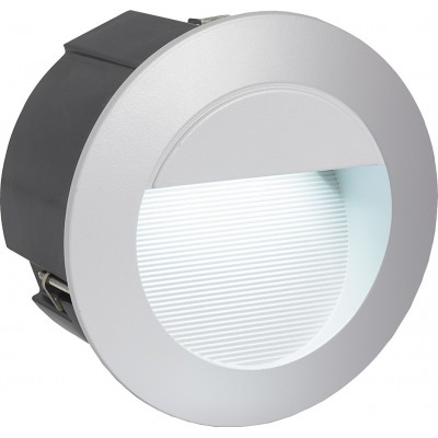 地下照明 Eglo Zimba LED 2.5W 4000K ニュートラルライト. 円形 形状 Ø 12 cm. テラス, 庭園 そして プール. モダン そして 設計 スタイル. アルミニウム. 銀 カラー
