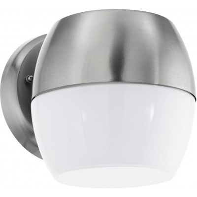 63,95 € Free Shipping | Outdoor wall light Eglo Oncala 11W 3000K Warm light. Spherical Shape 15×14 cm. Terrace, garden and pool. Modern and design Style. Steel, stainless steel and glass. Stainless steel, white and silver Color