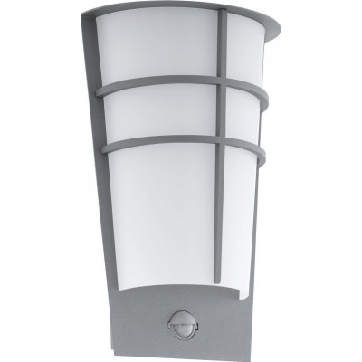 Aplique de pared exterior Eglo Breganzo 1 5W 3000K Luz cálida. Forma Cilíndrica 30×19 cm. Terraza, jardín y piscina. Estilo moderno y diseño. Acero, Acero galvanizado y Plástico. Color blanco y plata