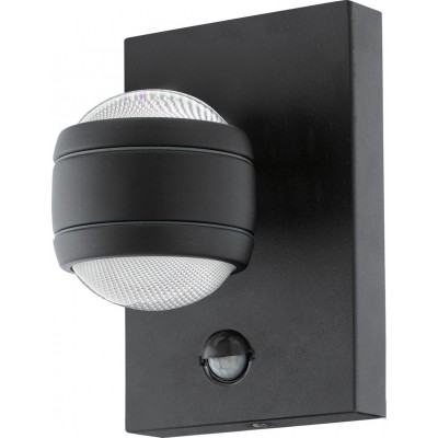 99,95 € Free Shipping | Outdoor wall light Eglo Sesimba 1 7.5W 3000K Warm light. Cubic Shape 20×13 cm. Terrace, garden and pool. Modern and design Style. Steel, galvanized steel and plastic. Black Color