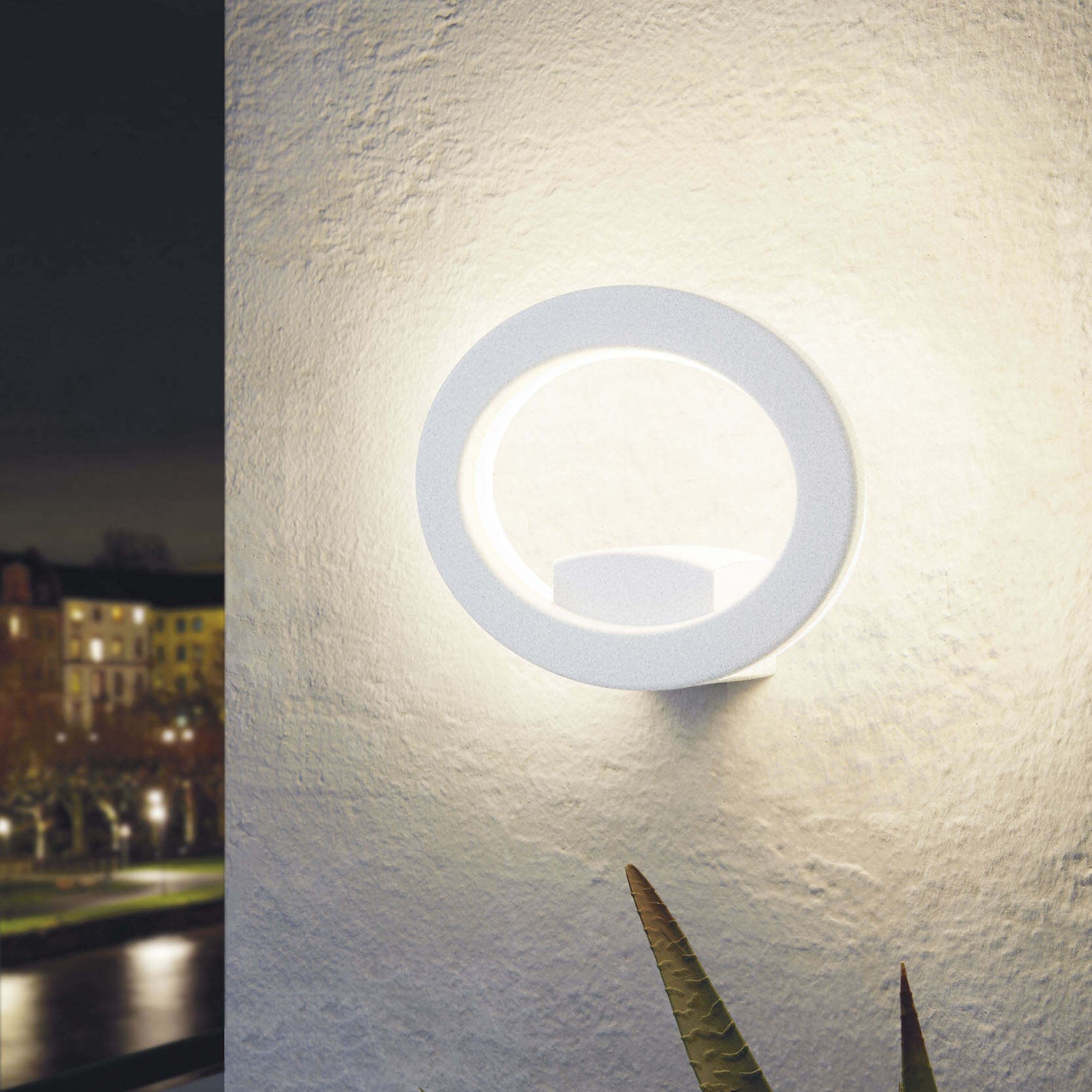 49,95 € Envoi gratuit | Applique murale d'extérieur Eglo Emollio 10W 3000K Lumière chaude. 20×16 cm. Aluminium et plastique. Couleur blanc