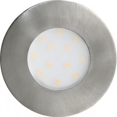23,95 € Free Shipping | In-Ground lighting Eglo Pineda IP 6W 3000K Warm light. Round Shape Ø 7 cm. Terrace, garden and pool. Modern, design and cool Style. Plastic. Nickel and matt nickel Color