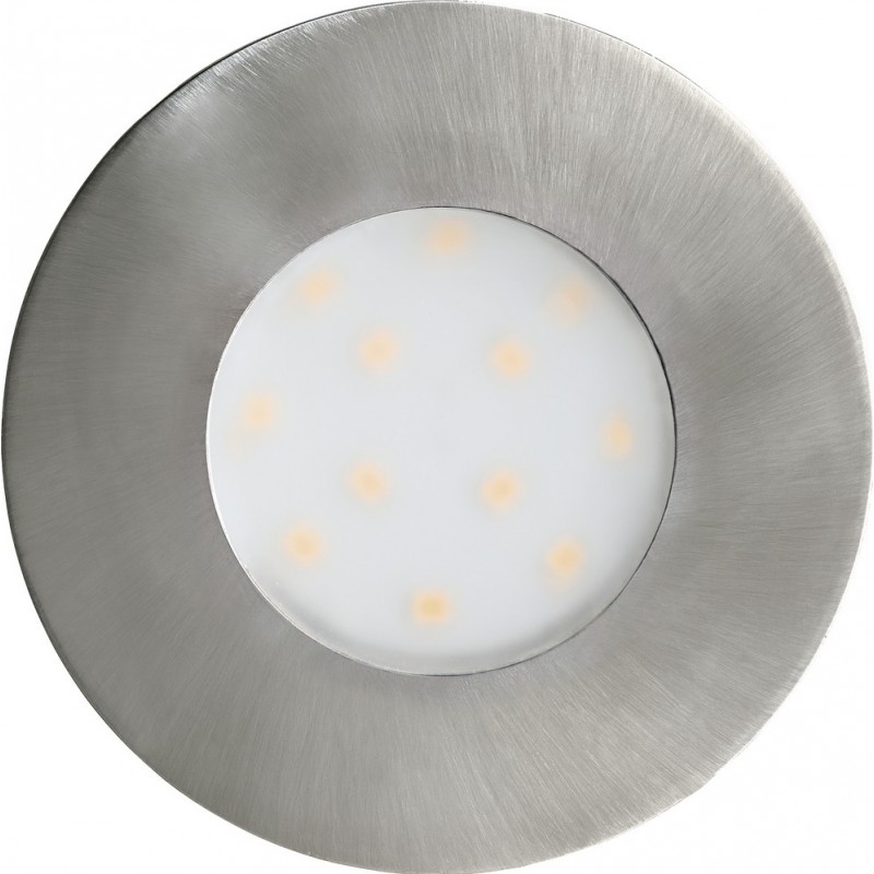 21,95 € Free Shipping | In-Ground lighting Eglo Pineda IP 6W 3000K Warm light. Round Shape Ø 7 cm. Terrace, garden and pool. Modern, design and cool Style. Plastic. Nickel and matt nickel Color