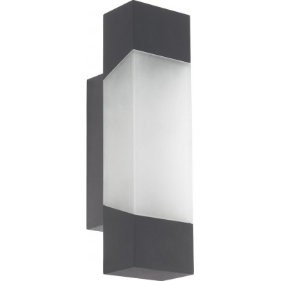 53,95 € Free Shipping | Outdoor wall light Eglo Gorzano 4.8W 3000K Warm light. Cubic Shape 29×8 cm. Terrace, garden and pool. Modern and design Style. Steel, galvanized steel and plastic. Anthracite, black and satin Color