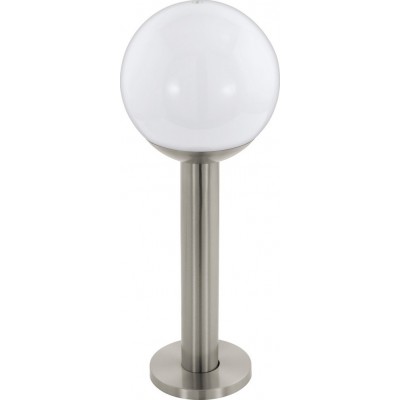 Faro luminoso Eglo Nisia C 9W Forma Sferica Ø 20 cm. Lampada da presa Terrazza, giardino e piscina. Stile moderno e design. Acciaio, Acciaio inossidabile e Plastica. Colore acciaio inossidabile, bianca e argento