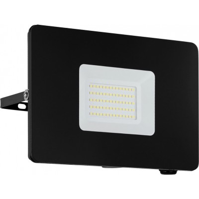 53,95 € Envio grátis | Holofote externo Eglo Faedo 3 50W 5000K Luz neutra. 21×15 cm. Alumínio e vidro. Cor preto