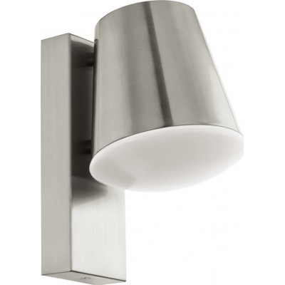 69,95 € Free Shipping | Outdoor wall light Eglo Caldiero C 9W 24×14 cm. Steel, stainless steel and plastic. Stainless steel, white and silver Color