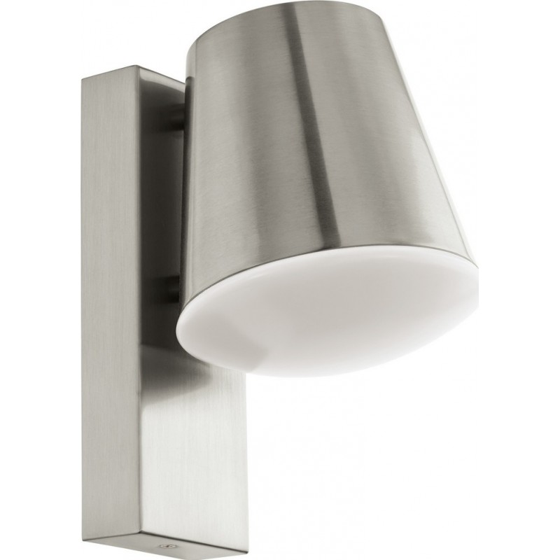 81,95 € Free Shipping | Outdoor wall light Eglo Caldiero C 9W Conical Shape 24×14 cm. Terrace, garden and pool. Modern and design Style. Steel, stainless steel and plastic. Stainless steel, white and silver Color