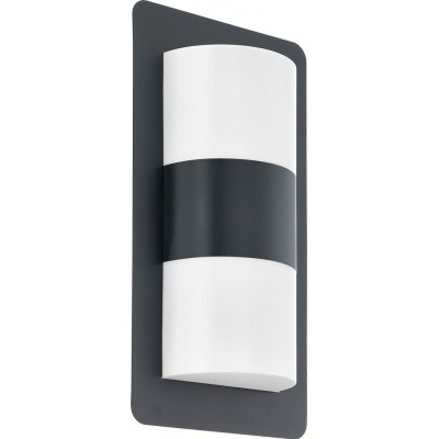 47,95 € Free Shipping | Outdoor wall light Eglo Cistierna 20W Cylindrical Shape 35×18 cm. Terrace, garden and pool. Modern and design Style. Steel, galvanized steel and plastic. Anthracite, white and black Color