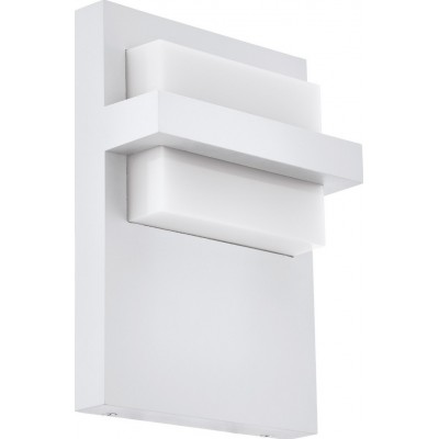 Aplique de parede ao ar livre Eglo Culpina 10W 3000K Luz quente. Forma Cúbica 27×19 cm. Terraço, jardim e piscina. Estilo moderno e projeto. Alumínio e Plástico. Cor branco