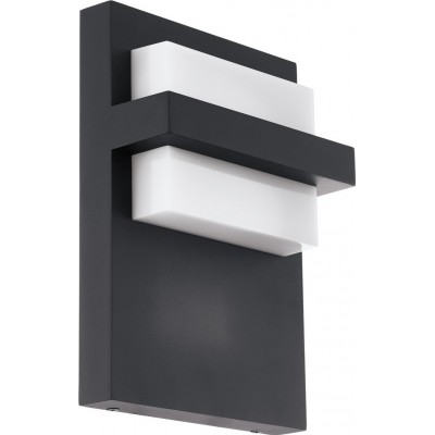59,95 € Free Shipping | Outdoor wall light Eglo Culpina 10W 3000K Warm light. Cubic Shape 27×19 cm. Terrace, garden and pool. Modern and design Style. Aluminum and Plastic. Anthracite, white and black Color