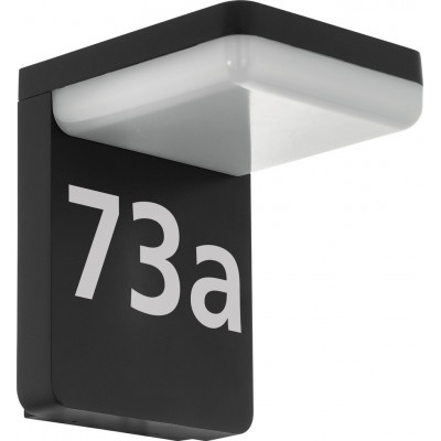 屋外ウォールライト Eglo Amarosi 10W 3000K 暖かい光. キュービック 形状 21×17 cm. テラス, 庭園 そして プール. モダン そして 設計 スタイル. アルミニウム そして プラスチック. 白い そして ブラック カラー