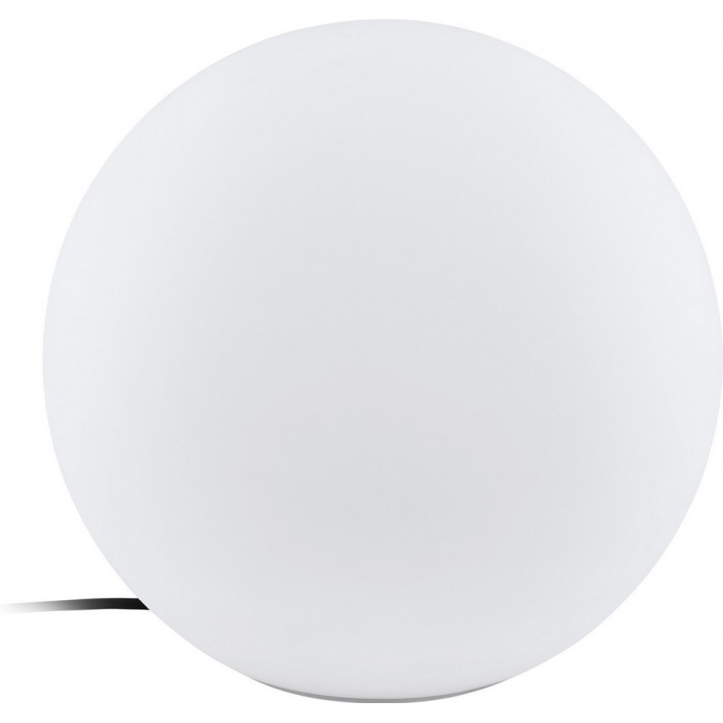 98,95 € Free Shipping | Furniture with lighting Eglo Monterolo 40W E27 Spherical Shape Ø 39 cm. Floor lamp Terrace, garden and pool. Modern and design Style. Plastic. White Color