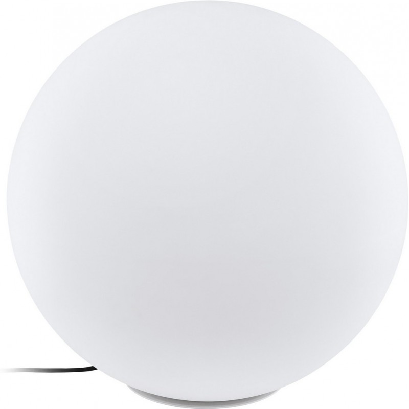 222,95 € Free Shipping | Furniture with lighting Eglo Monterolo 40W E27 Spherical Shape Ø 60 cm. Floor lamp Terrace, garden and pool. Modern and design Style. Plastic. White Color