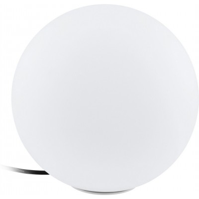 照明付き家具 Eglo Monterolo C 9W E27 LED RGBTW A60 球状 形状 Ø 30 cm. フロアランプ テラス, 庭園 そして プール. モダン そして 設計 スタイル. プラスチック. 白い カラー
