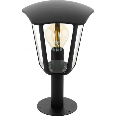 Faro luminoso Eglo Monreale 60W Forma Conica Ø 23 cm. Lampada da presa Terrazza, giardino e piscina. Stile retrò, vintage e design. Alluminio e Plastica. Colore nero