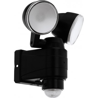 49,95 € Envío gratis | Foco proyector exterior Eglo Casabas 7.5W 6500K Luz fría. 24×19 cm. Plástico. Color negro y satinado