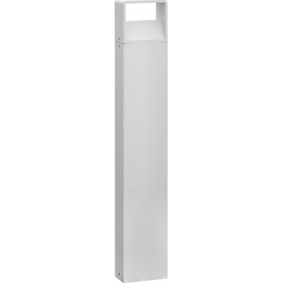 Streetlight Eglo Doninni 1 6W 3000K Warm light. Cubic Shape 80×14 cm. Floor lamp Terrace, garden and pool. Modern and design Style. Aluminum and plastic. White Color