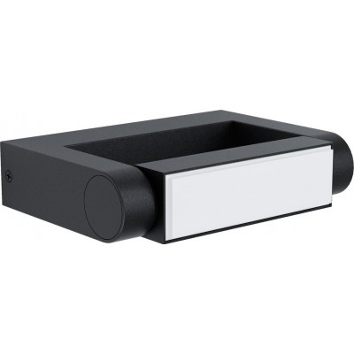49,95 € Free Shipping | Outdoor wall light Eglo Brianza 5W 3000K Warm light. Cubic Shape 20×5 cm. Terrace, garden and pool. Modern, design and cool Style. Aluminum. Black Color
