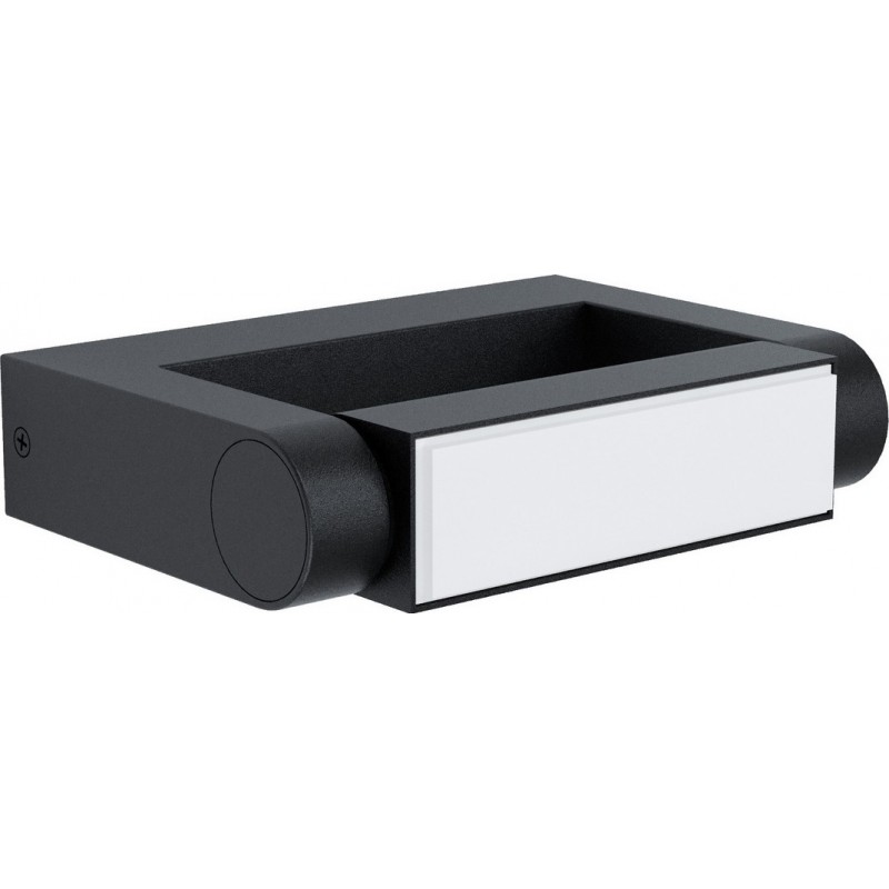 53,95 € Free Shipping | Outdoor wall light Eglo Brianza 5W 3000K Warm light. Cubic Shape 20×5 cm. Terrace, garden and pool. Modern, design and cool Style. Aluminum. Black Color
