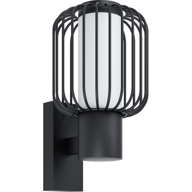 46,95 € Free Shipping | Outdoor wall light Eglo Ravello 28W Cylindrical Shape 28×17 cm. Terrace, garden and pool. Modern, design and cool Style. Steel, galvanized steel and plastic. White and black Color