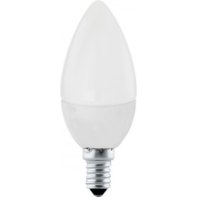 1,95 € 免费送货 | LED灯泡 Eglo LM LED E14 4W E14 LED C37 4000K 中性光. 拉长的 形状 Ø 3 cm. 塑料. 蛋白石 颜色