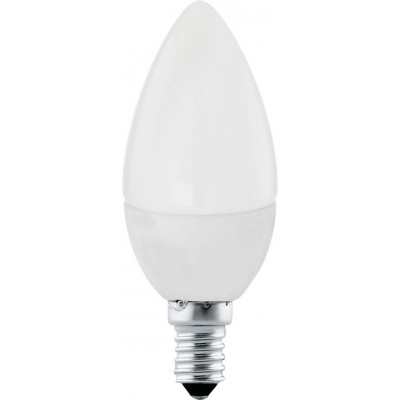 LED-Glühbirne Eglo LM LED E14 4W E14 LED C37 3000K Warmes Licht. Erweiterte Gestalten Ø 3 cm. Plastik. Opal Farbe