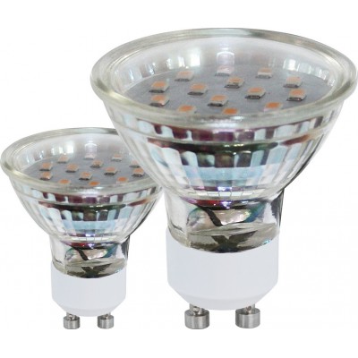 LED灯泡 Eglo LM LED GU10 3W GU10 LED 3000K 暖光. 锥 形状 Ø 5 cm. 玻璃